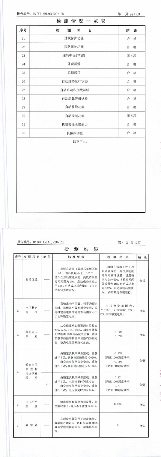 康姆勒300kw柴油发电机组报告_00
